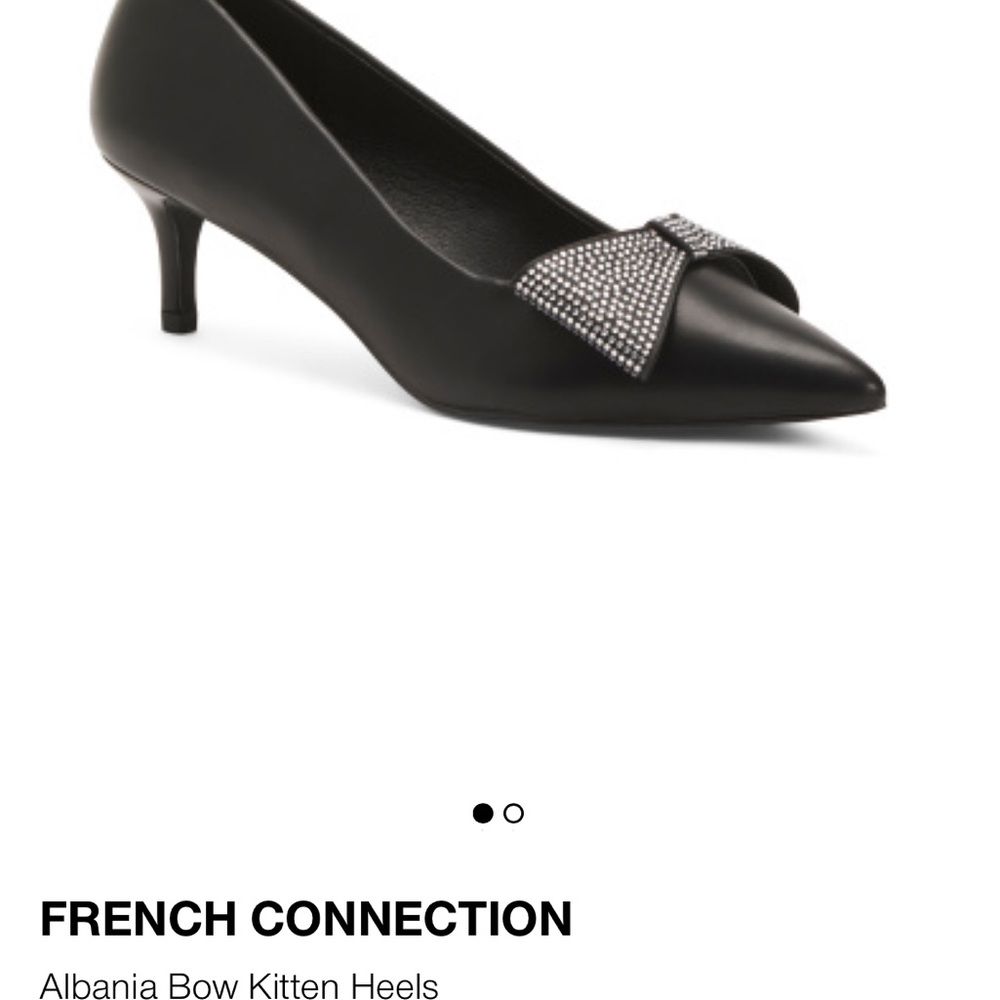French Connection Black Kitten Heels